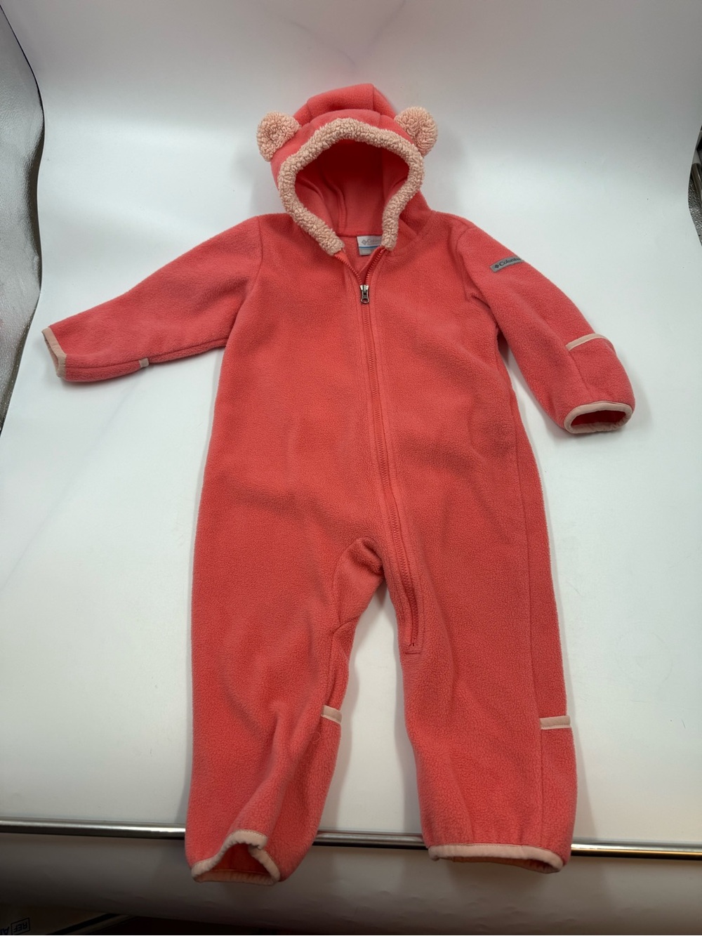 Columbia fleece tiny bear 2 bunting snowsuit size 12-18 month